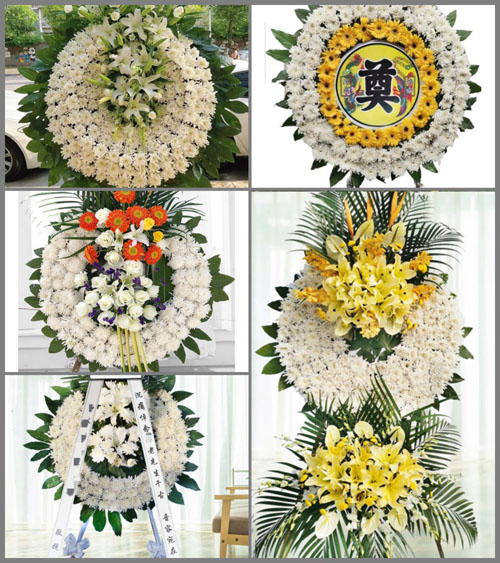四川成都彭州市丹景山镇东方村花圈速递
